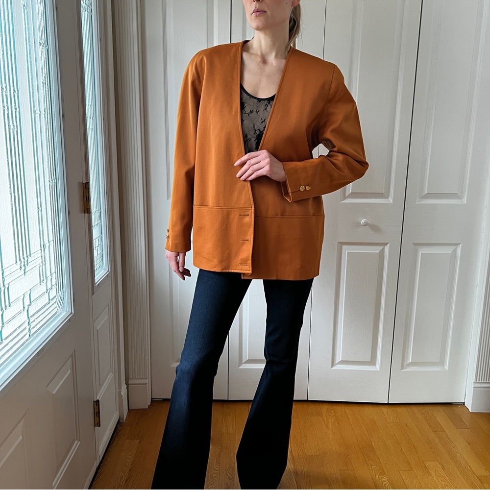 Mr.Jax Pure Virgin Wool Burnt Orange Blazer